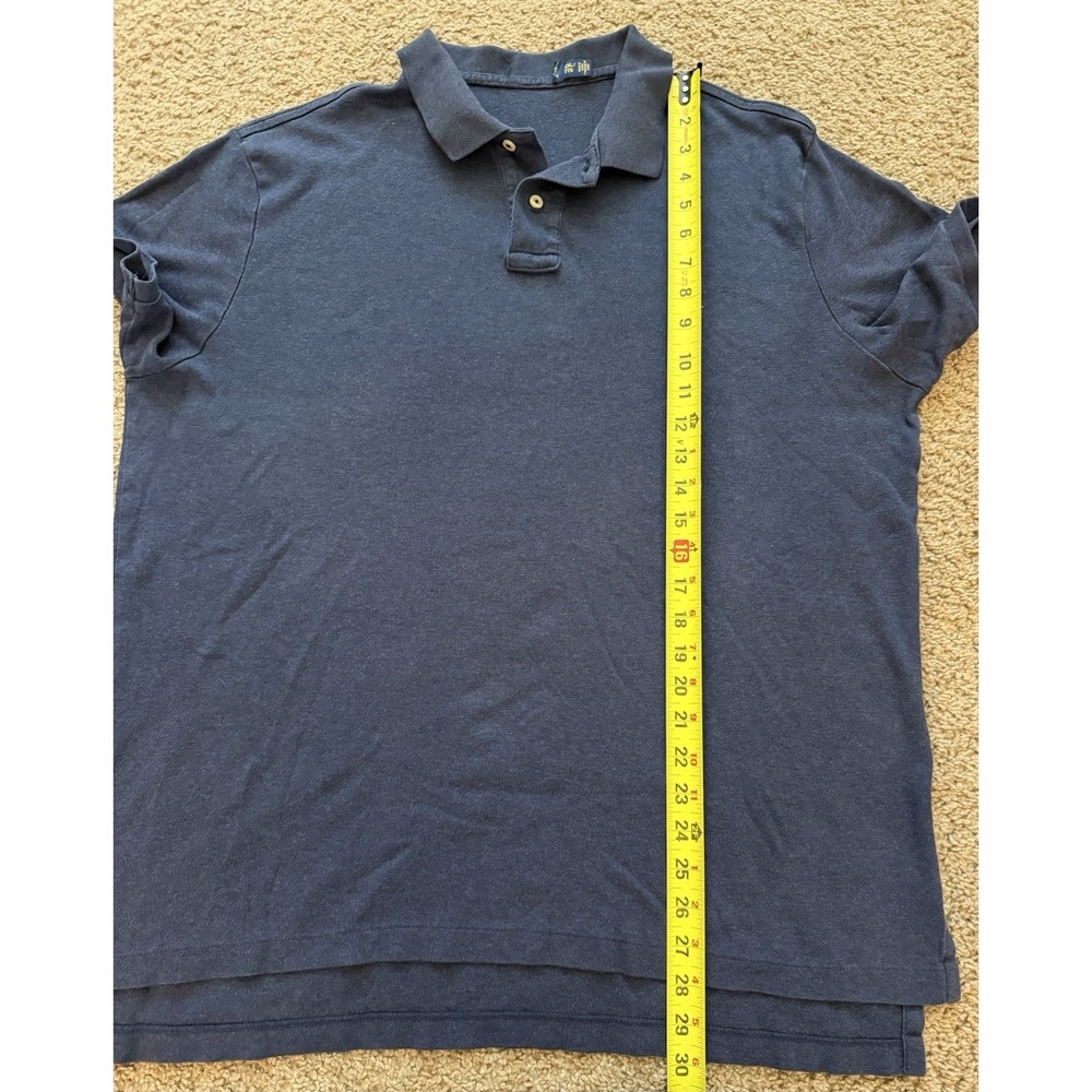 Polo Ralph Lauren Mens Polo Shirt Soft Cotton Navy Blue Green Pony Logo Size XXL - Picture 6 of 6